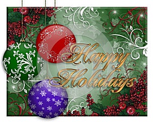 Christmas Card Background ornaments