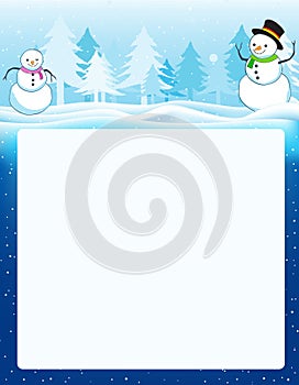 Christmas card with blank area