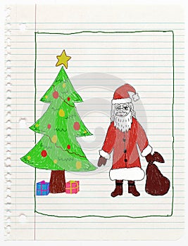 Christmas card - child drawing
