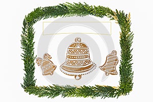 Christmas card with decoration .