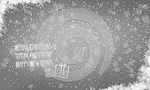 Christmas card falling snowflakes background