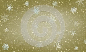 Christmas card falling snowflakes background tree