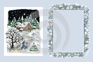 Christmas card and frame