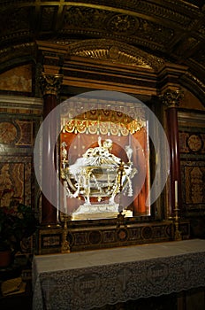 Christmas card - orginal Jesus crib Santa Maria Maggiore Rome
