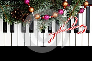 Christmas card with piano