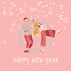 Christmas card. For posters, banners, greetings and other winter events. Vector illustration. New year party, carnival, festival,