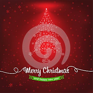 Christmas card with red background