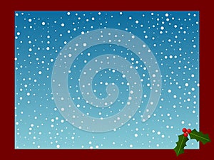 Christmas Card with Snow