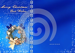 Christmas card with space for wishes