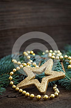 Christmas card with star shape