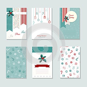 Christmas card template set