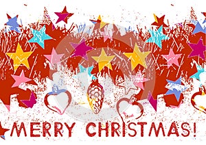 Christmas Card with text `Merry Christmas`