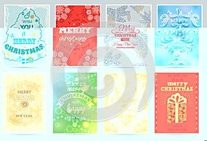 Christmas card vector merry winter holiday greeting design decoration new year xmas celebration invitation poster banner