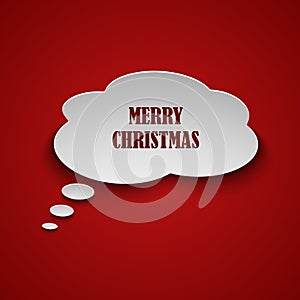 Christmas card with white speak bubble