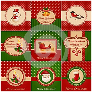 Christmas cards. Vector illustration.