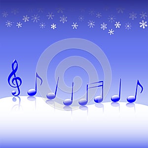 Christmas Carol Music on Snow