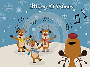 Christmas Carol with Reindeer