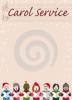 Christmas carol service poster design