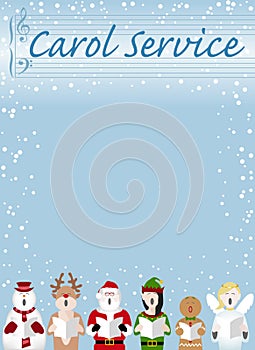 Christmas carol service poster design