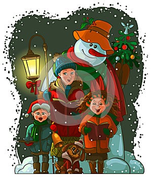 Christmas carolers