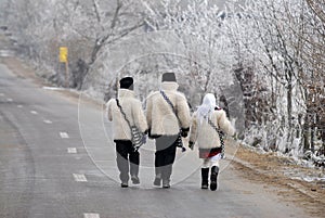 Christmas carols in maramures,romania