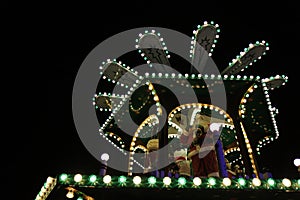 A Christmas carousel with Santa