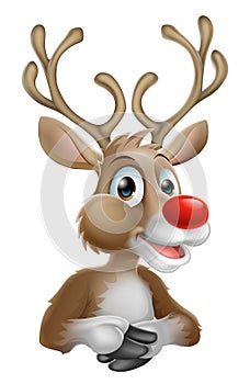 Christmas Cartoon Reindeer photo