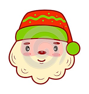 Christmas cartoons clip art. Christmas Santa Claus clipart vector illustration