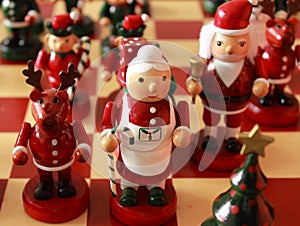Christmas chessboard figurines photo