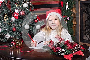 Christmas Child Write Letter to Santa Claus.