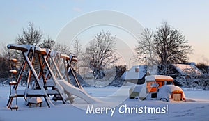 Christmas at children`s playground