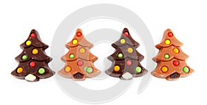 Christmas chocolate candy in shape of tree