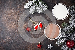 Christmas chocolate snowflake martini cocktail