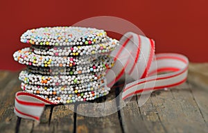 Christmas chocolate Sprinkle and ribbon