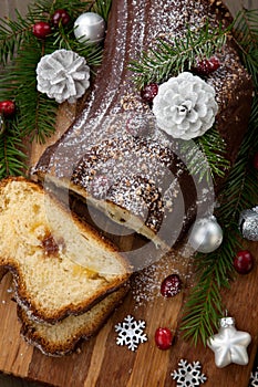 Christmas Chocolate Yule Log Cake