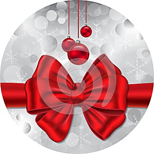 Christmas circle shape gift card
