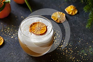 Christmas cocktail of amaretto sour