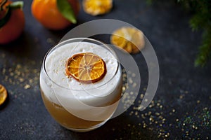 Christmas cocktail of amaretto sour