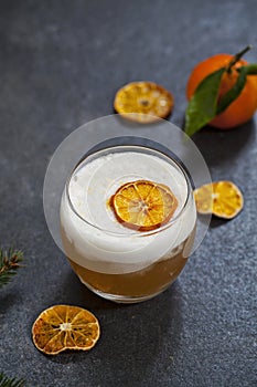 Christmas cocktail of amaretto sour