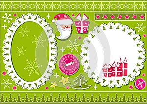 Christmas collection for scrapbook.
