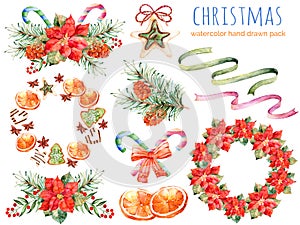   Natale mazzi di fiori arancia pino cono nastri torte 