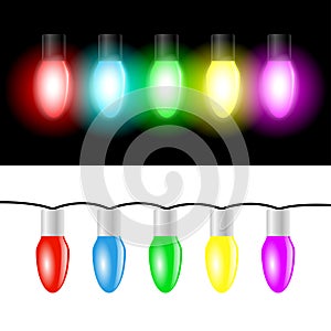 Christmas color light bulbs