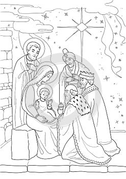 Christmas. Coloring page .