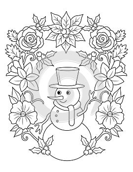 Christmas coloring page, Adult coloring page, Christmas activity