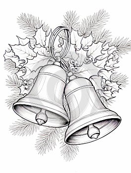 Christmas Colouring page, Bells