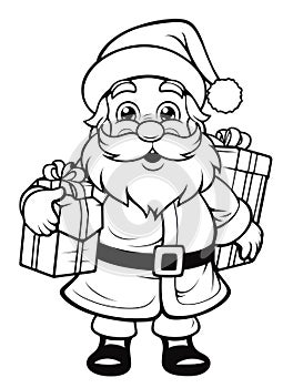 Christmas Colouring page, Santa