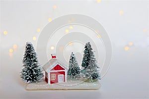 Christmas composition on white background