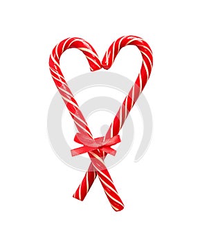 Christmas concept candy canes white background. Christmas new year decoration