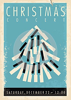 Christmas concert retro poster design idea photo