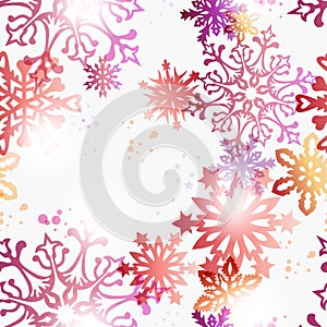 Christmas contemporary snowflakes pattern